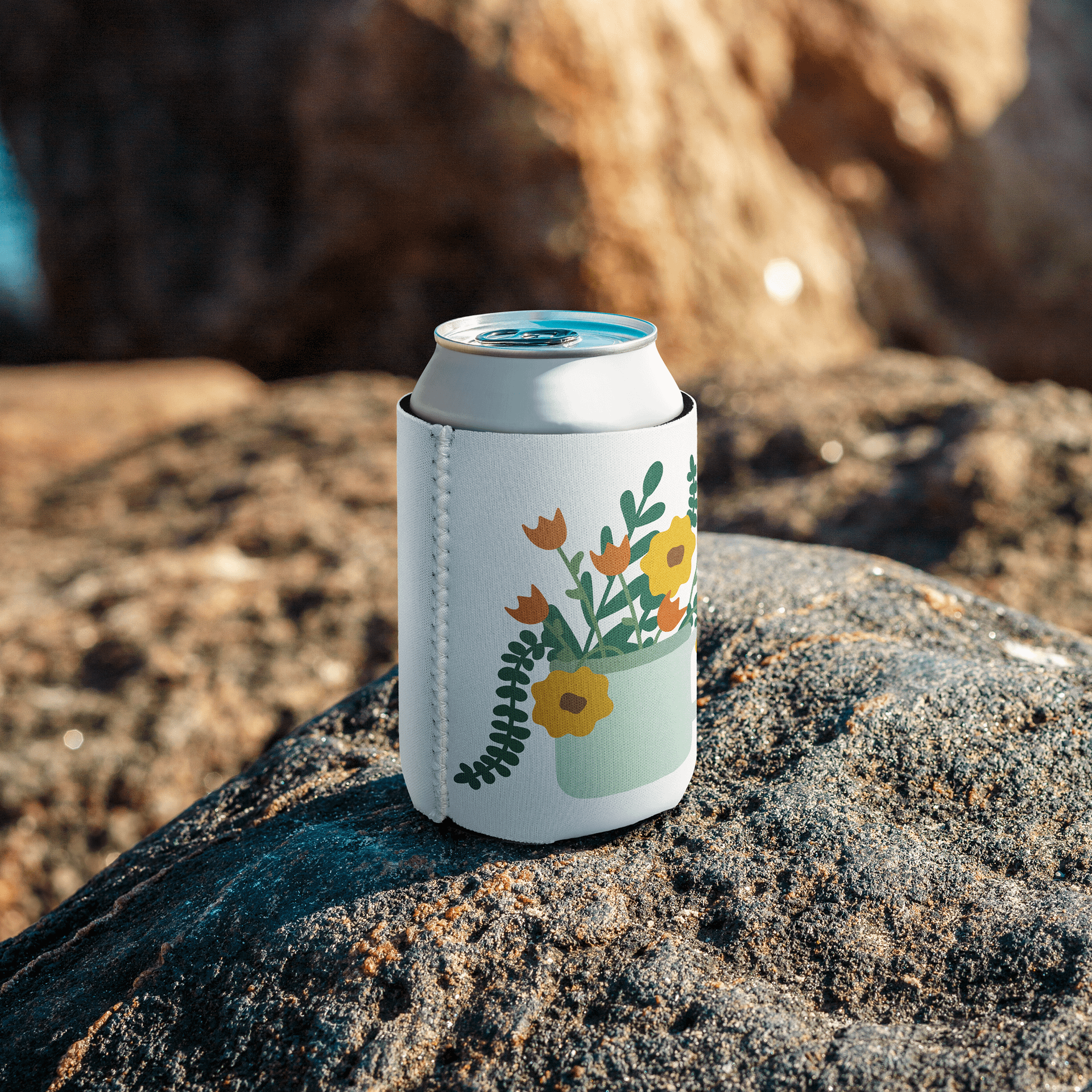 Orange and Red Floral Bliss Can Cooler product image (7)