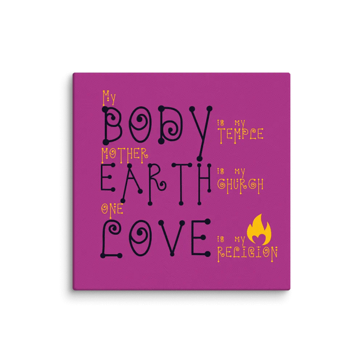 Red Violet message of LOVE - square wallART product image (1)