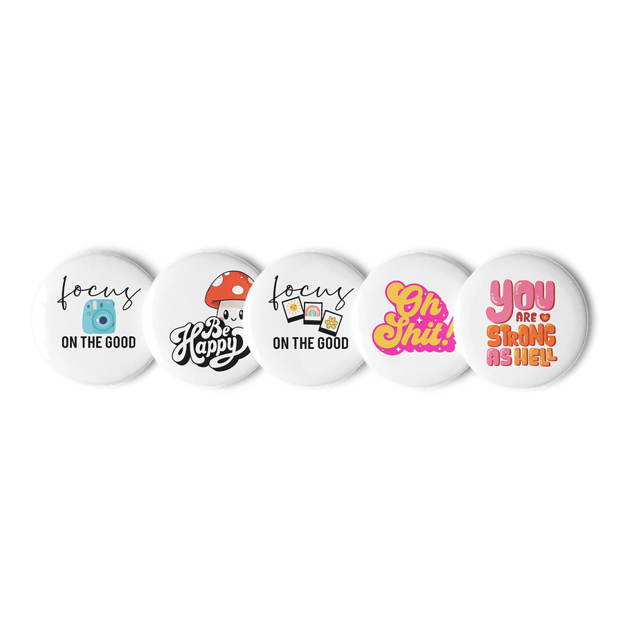 Happy Positive Pin Button Set product image (1)