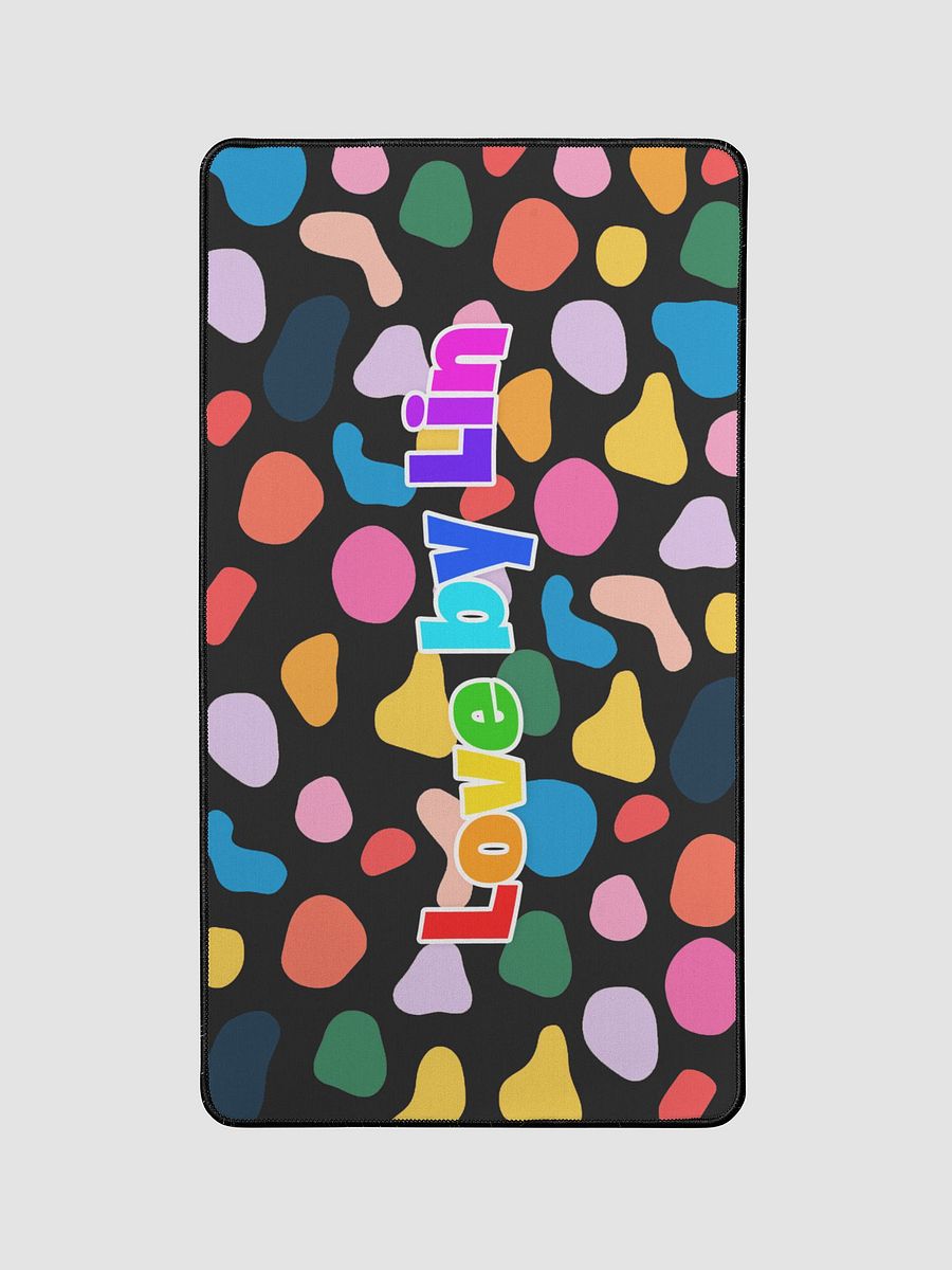 Rainbow Spots Desk Mat (Black) product image (1)