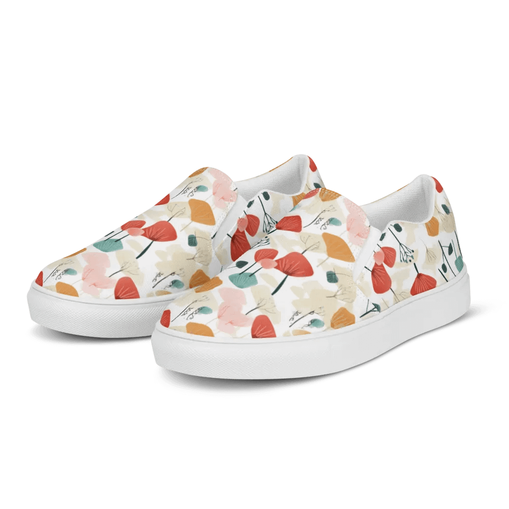 Pretty Floral Pattern All Over Print Slip On Shoes product image (7)