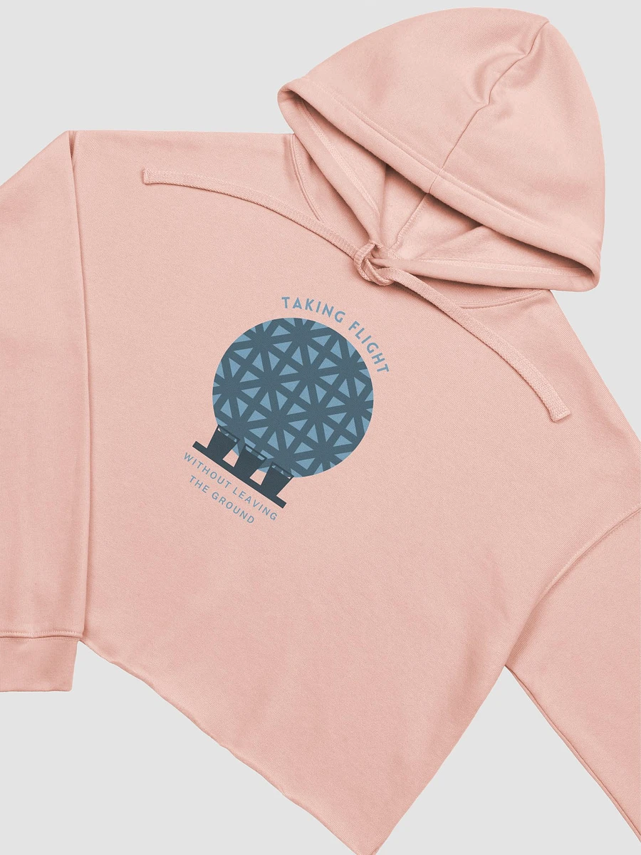 Drinking Around the World Disney: EPCOT Ball Flight Crop Hoodie – Blue on Peach or Gray product image (5)