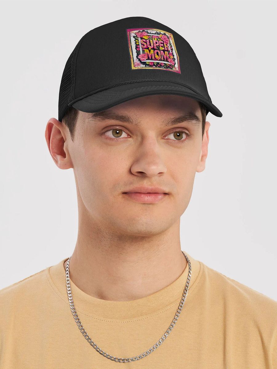 Super Mom Floral Foam Trucker Hat product image (5)