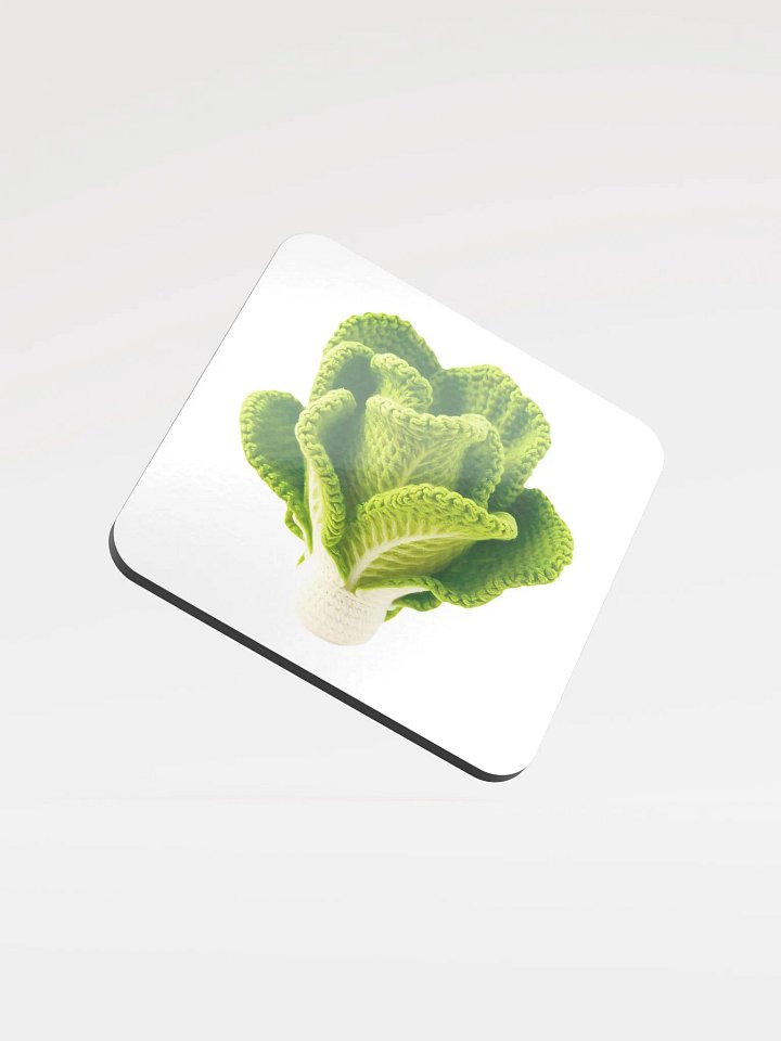 CozyAvocado Glossed Cork Coaster Lettuce #2 product image (1)