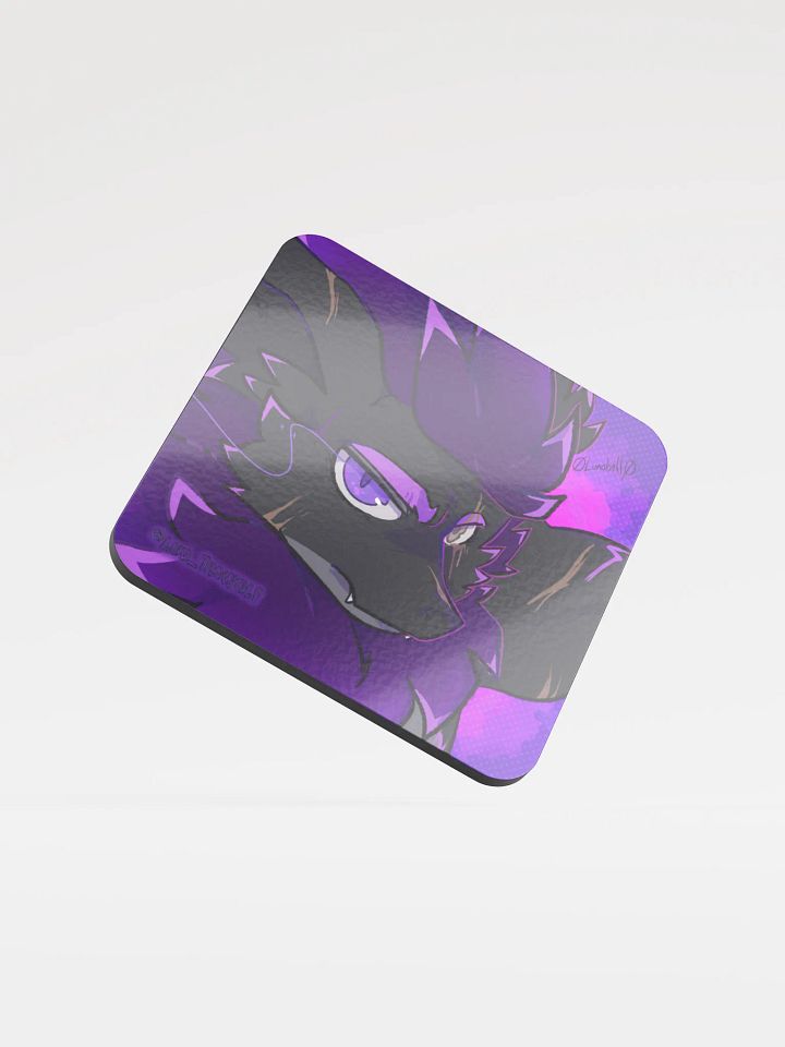 "Scruffy Wolf" Nardoragon Glossed Cork Coaster Set product image (1)