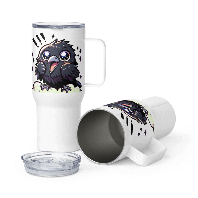 Travel Mug mit Henkel - Rabe product image (5)