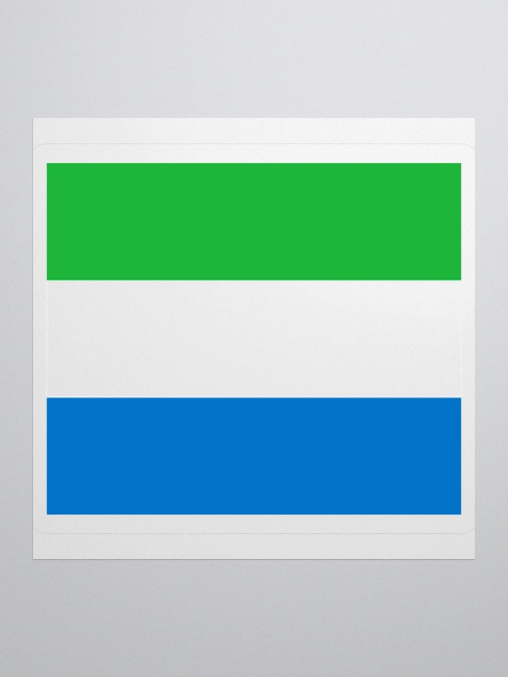 Sierra Leone Flag Sticker - Durable Vinyl for Indoor Use - Multiple Sizes Available product image (3)