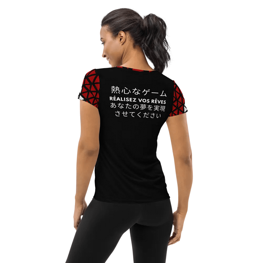 Passionate Game All-Over Print Women's Athletic T-Shirt product image (2)