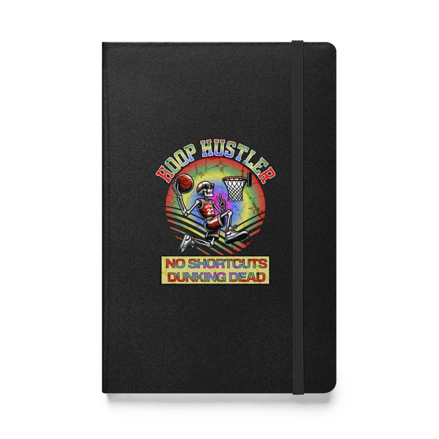 Hoop Hustler No Shortcuts Dunking Dead Skeleton Hardcover Journal product image (1)