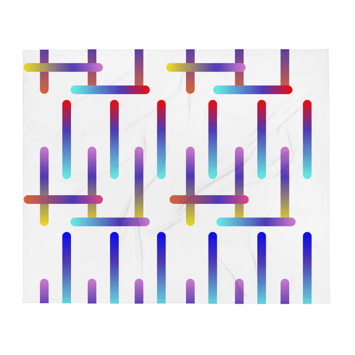 Multi-colored Neon Strips Pattern Blanket product image (2)