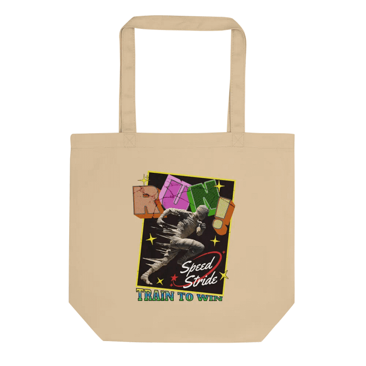 Train To Win Block Letters Run! Speed Stride Eco-Friendly Tote Bag product image (1)