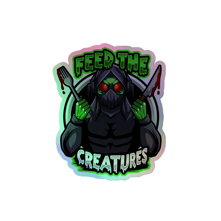 Feed The Creatures Holographic Sticker product image (2)