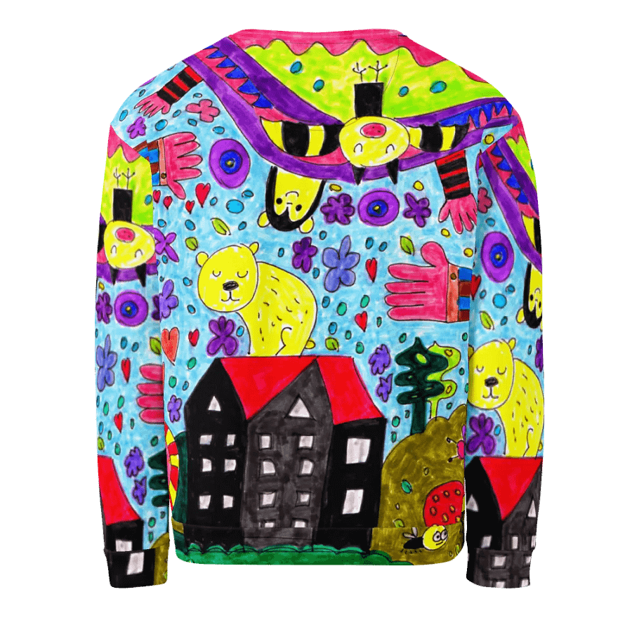Abstract Vibrant Doodle Characters Unisex Sweatshirt product image (6)