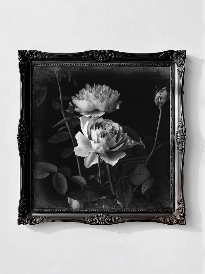 Victorian Rose II, Vintage Black & White Square (Printable) product image (1)
