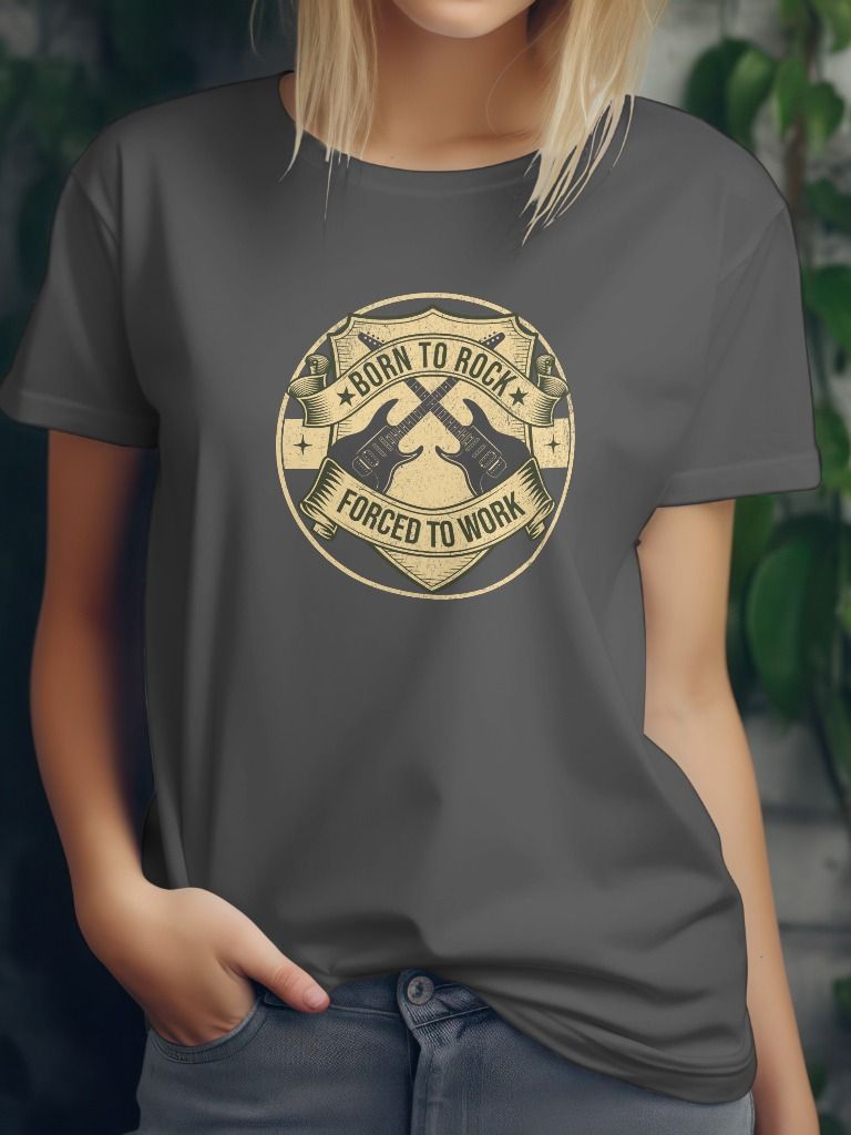 Born To Rock Forced To Work T-Shirt product image (51)