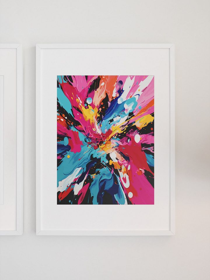 Explosive Color Burst Abstract Art Poster, Dynamic Splatter Paint Wall Art, Lively Modern Decor for Trendy Home and Creative Office product image (1)