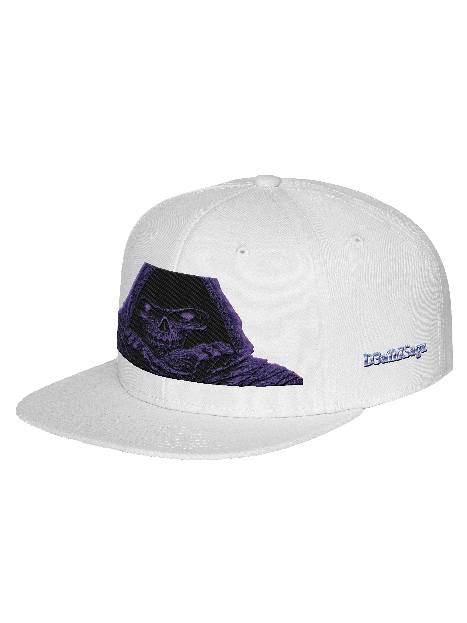 D3a1hXSaga — Neon Reaper Snapback - White Edition product image (3)
