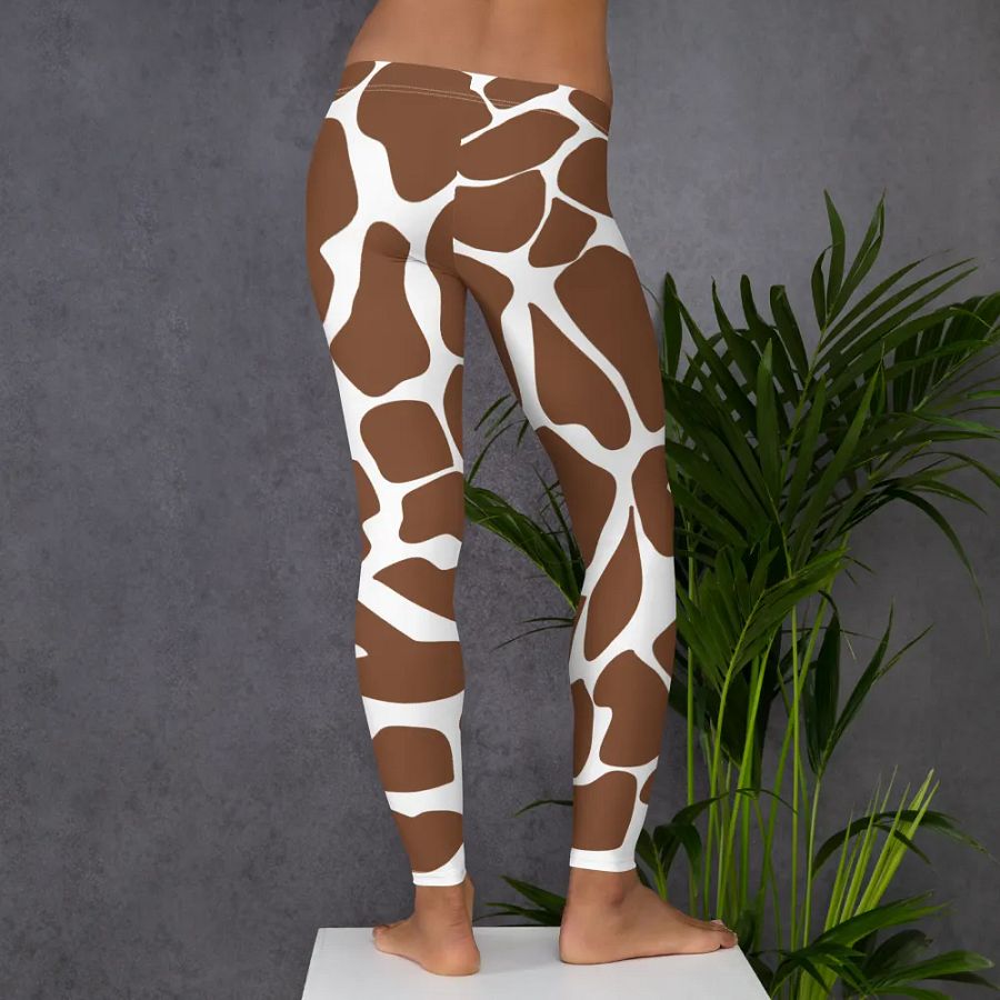Dark Giraffe Print Leggings – Bold, Sleek & Ultra-Stylish for Any Occasion product image (6)