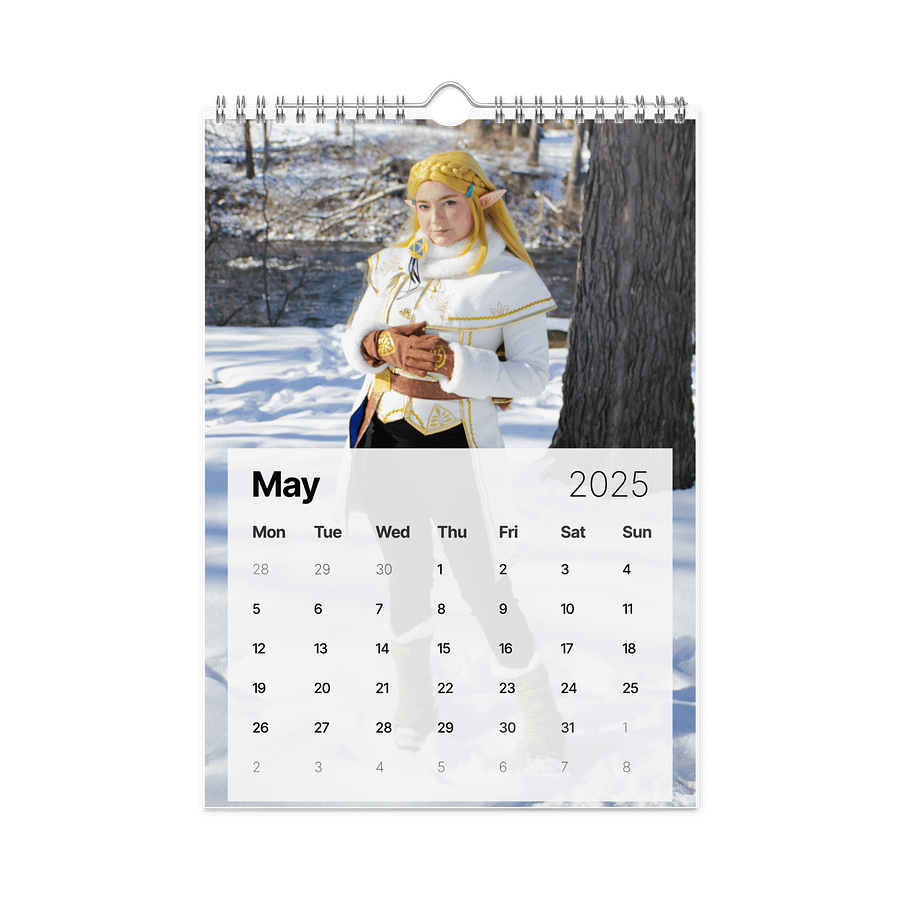 Princess Zelda (Winter Outfit) Cosplay 2025 Wall Calendar product image (10)