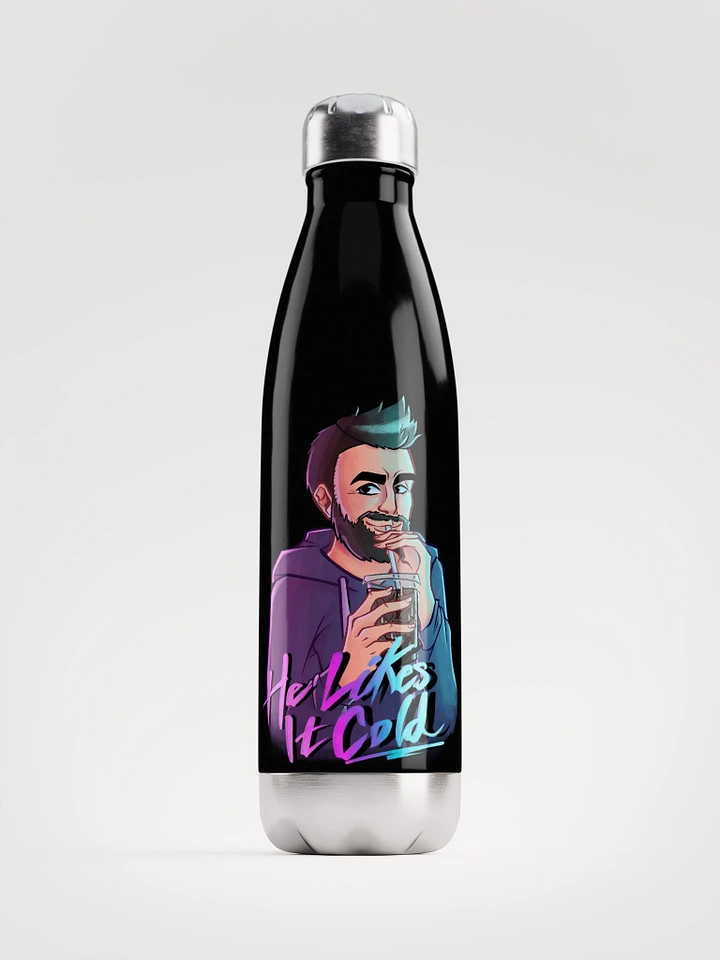He Likes It Cold Water Bottle product image (1)