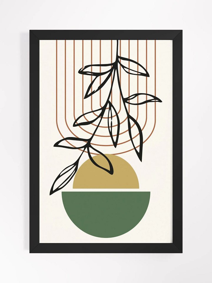 Golden Leaf Abstract Framed Poster product image (5)
