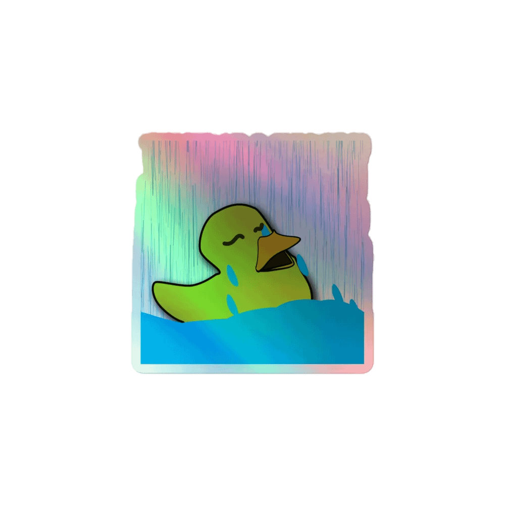 Quackers Cry Holographic Sticker product image (1)