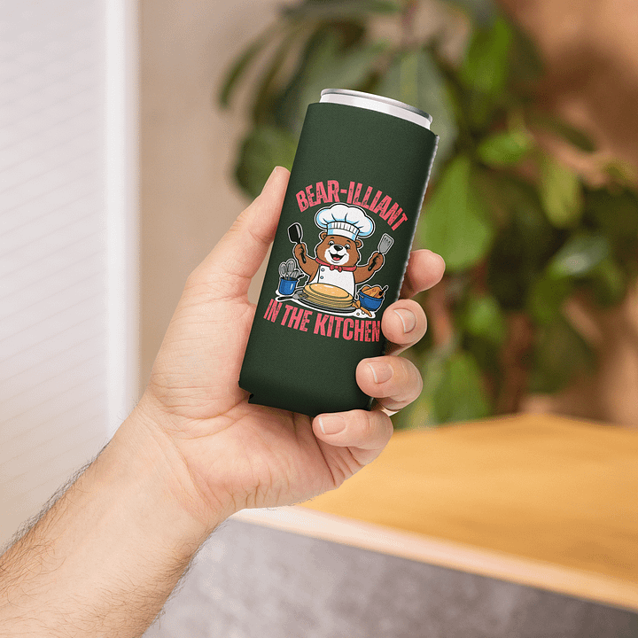 bear-illiant in the kitchen coozie can cooler product image (1)