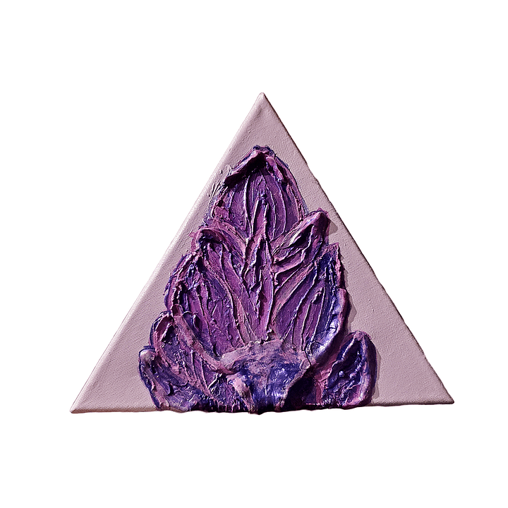 'Purple Sage' UV Reactive / Glow in the Dark Impasto Painting product image (1)