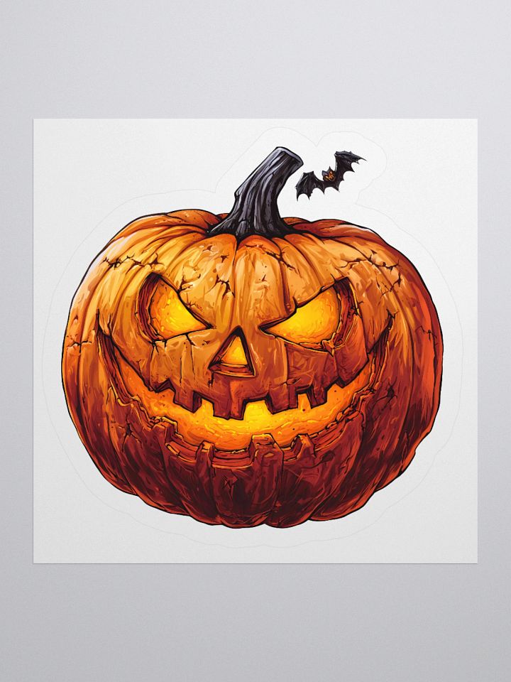 Spooky Jack-o-Lantern Pumpkin Sticker product image (1)