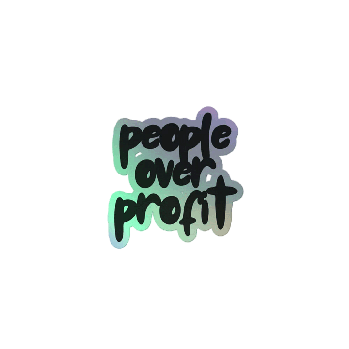 PEOPLE Over Profit - Holographic Sticker Sheet product image (2)