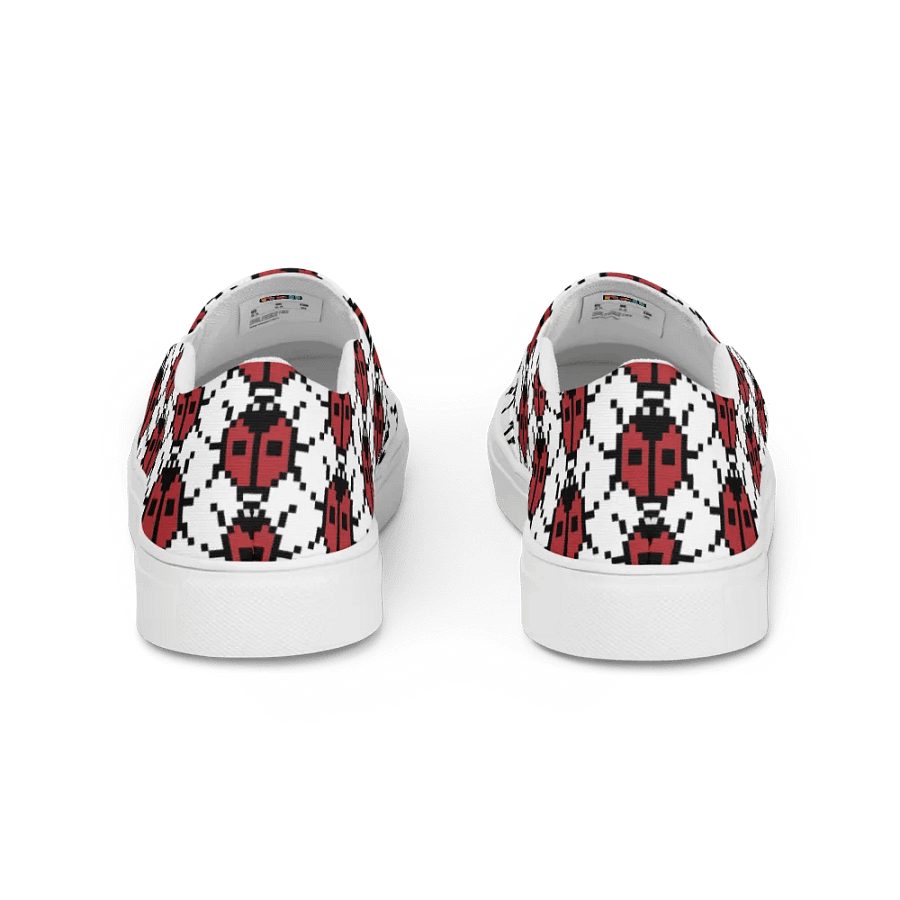 Pixel Art Beetle Women's Slip-On Shoes product image (4)