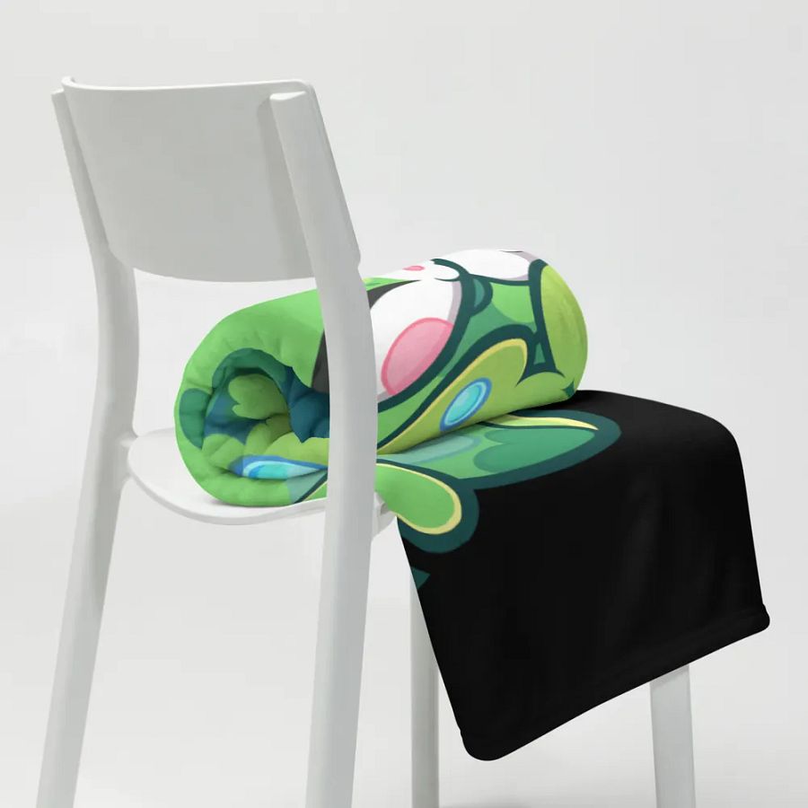 Sleeping Chloe • Throw Blanket (Black) product image (9)