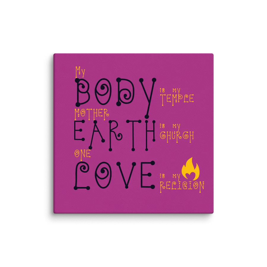 Red Violet message of LOVE - square wallART product image (1)