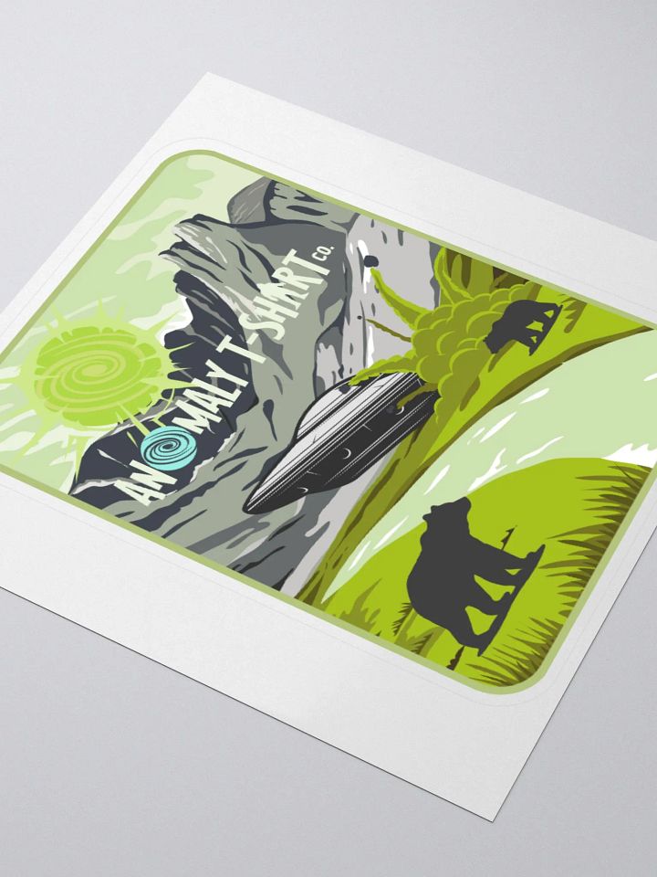 UFO Crash Bear Kiss Cut Stickers product image (1)