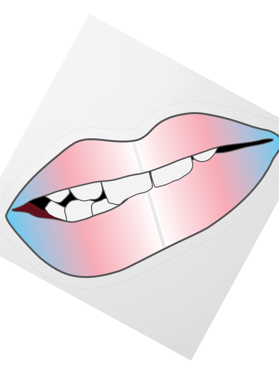 Trans Pride Gradient Biting Lips Sticker product image (5)