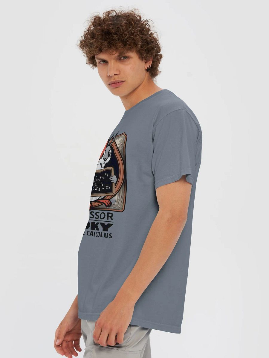 Super Soft and Comfy Traditional Tee: Professor Pooky Taught Me Calculus, Green White and Red Taill Holding Chalk Board product image (6)