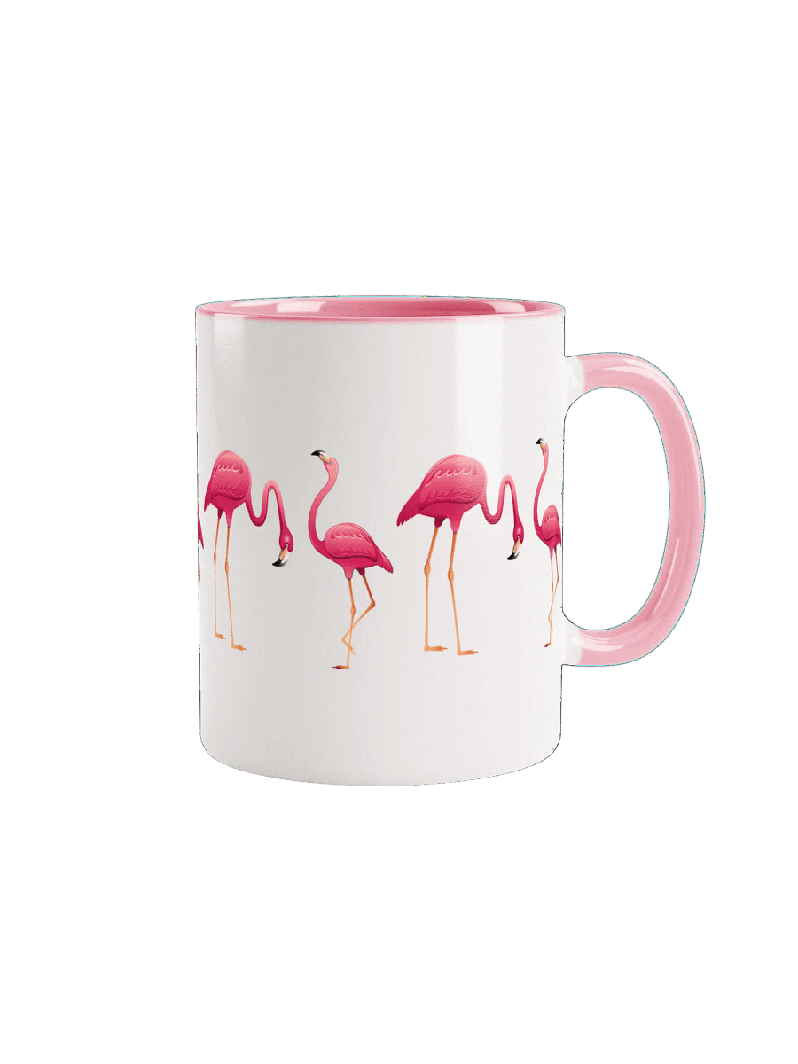 Pixelated Flamingo Parade Mug product image (1)