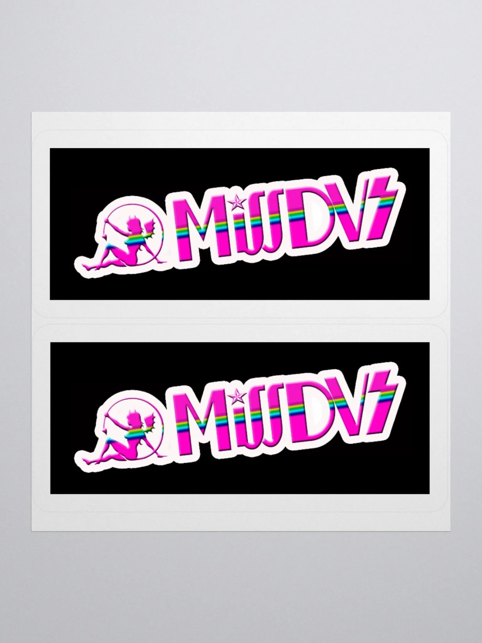 MissDVS Pink Logo Stickers product image (1)