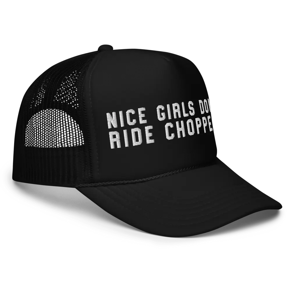 Nice Girls Don't Ride Choppers Trucker Hat product image (5)