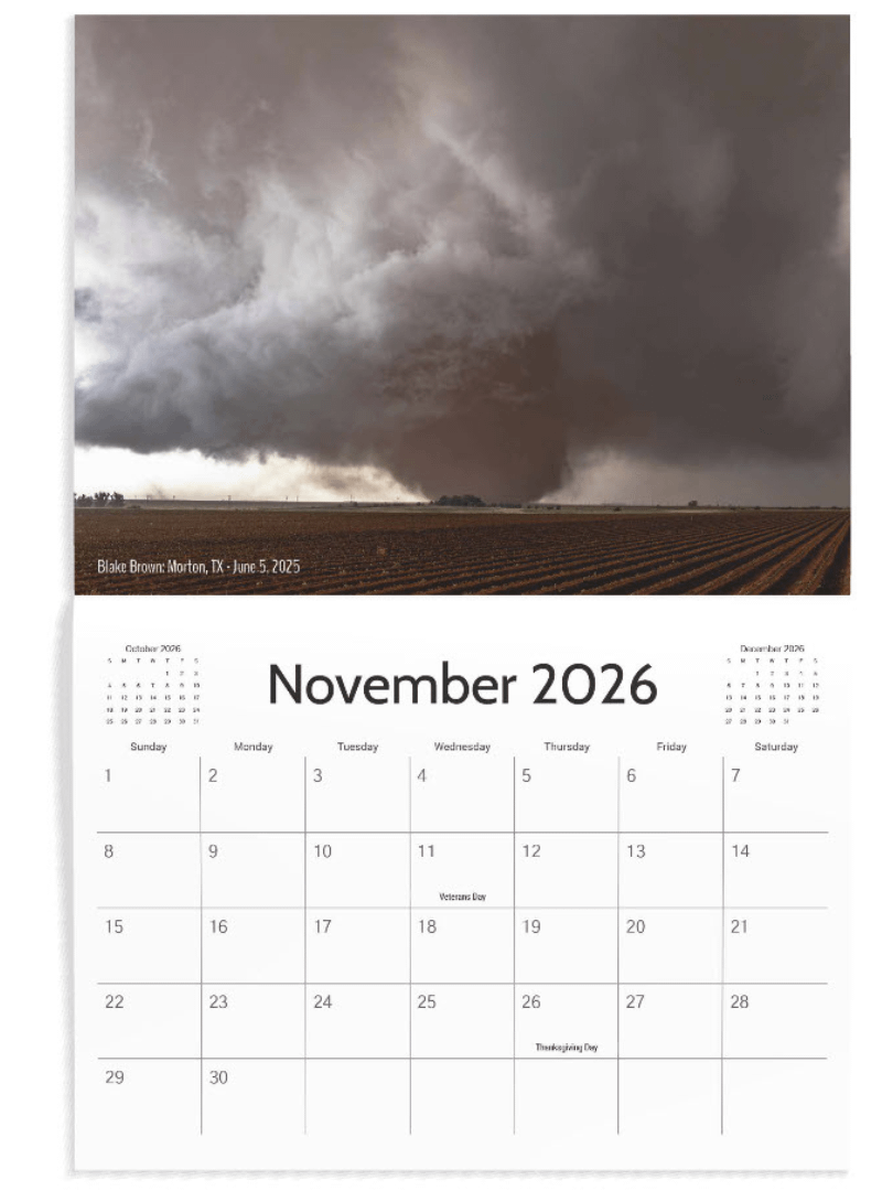 2026 Storm Calendar by Texas Storm Chasers product image (10)