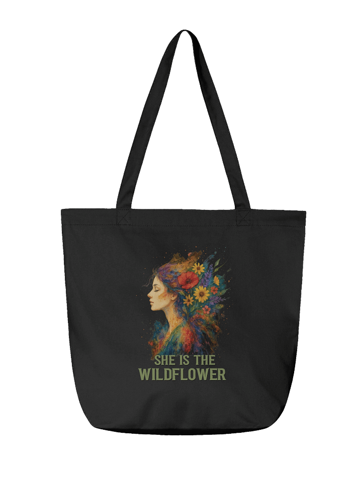 She Is the Wildflower Tote Bag – Boho Floral Naturecore Carryall product image (4)