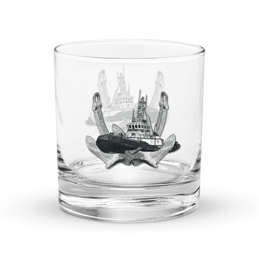 Twin Anchor Marco tug Rocks Glass 10.5oz product image (1)