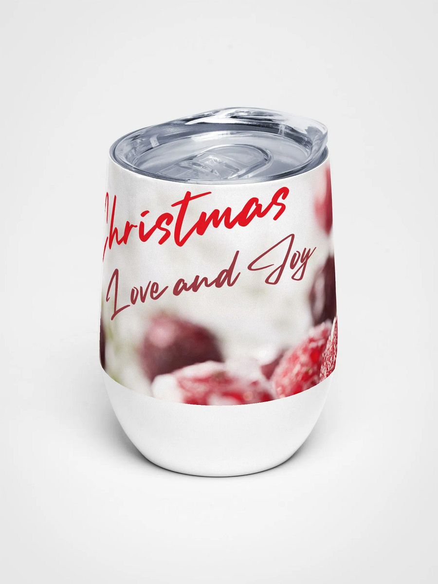 Frosted Berry Christmas Wine Tumbler gift for moms dads family friends product image (1)