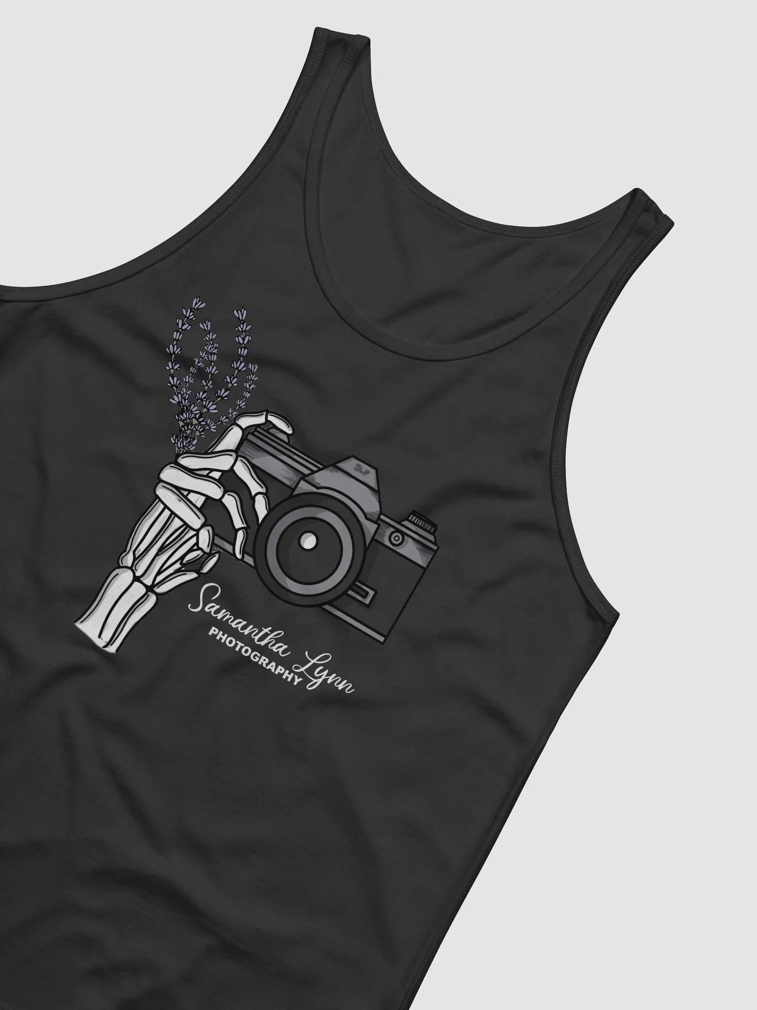 Samantha Lynn Photography - Skeleton Hand with Lavender - White Text - Tank Top product image (4)