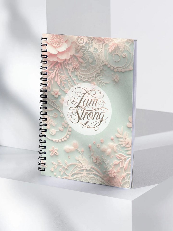Spiral Notebook w. Inspirational / motivational quote - I Am Strong product image (1)