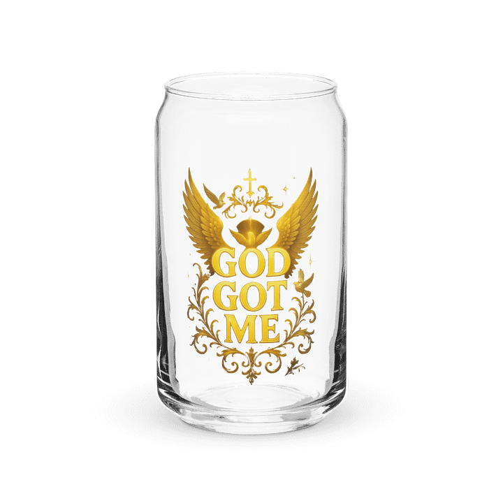 GOD GOT ME — Golden Wings Can-Shaped Glass product image (2)