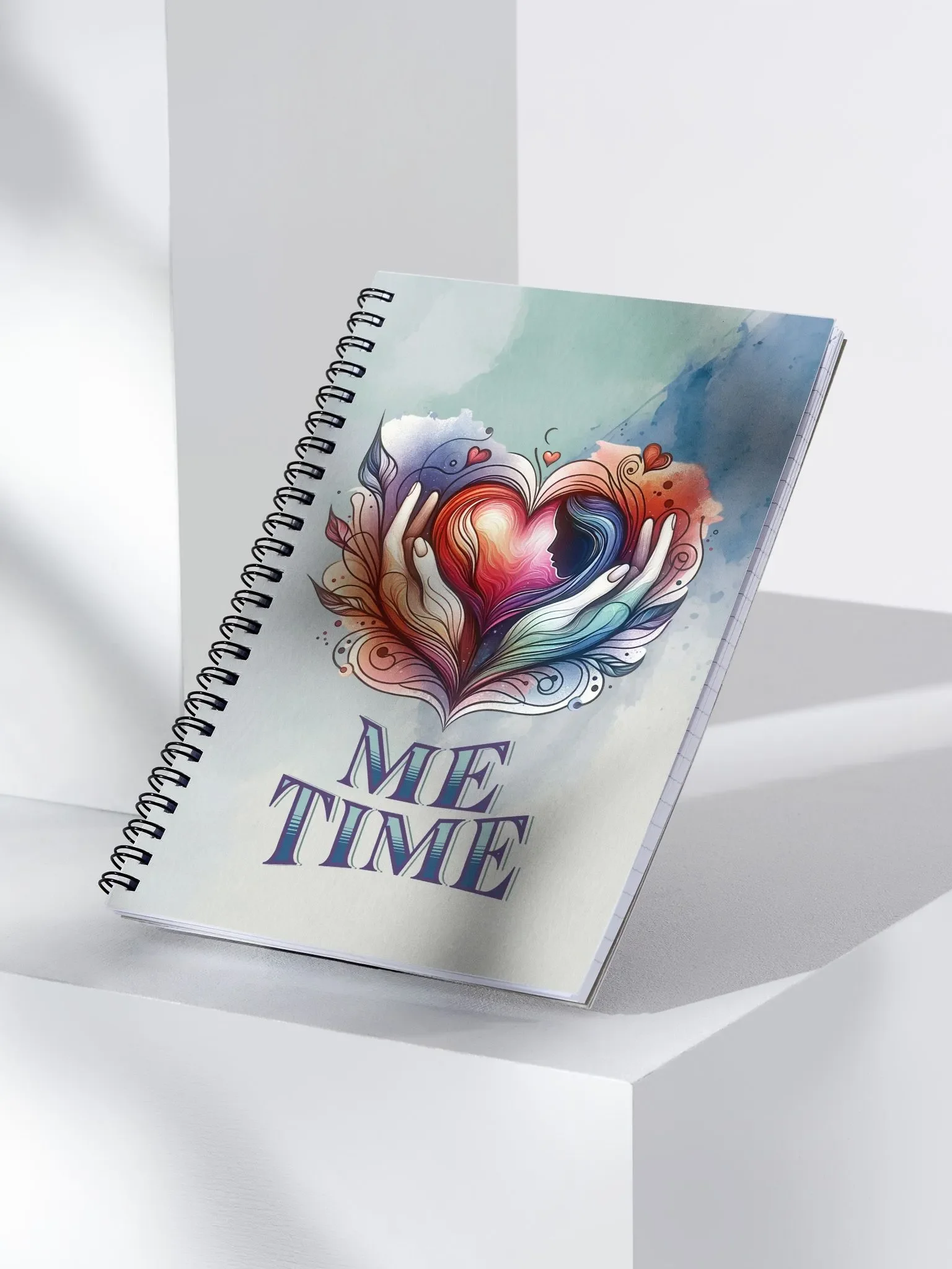 Floral Heart Watercolor 'Me Time' Journal Notebook product image (5)