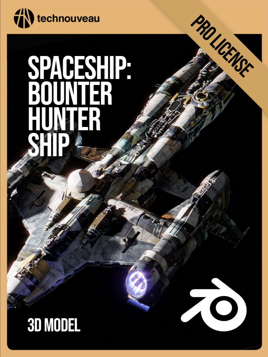 3D Model - Spaceship - Bounty Hunter Ship (Freelance License) product image (1)