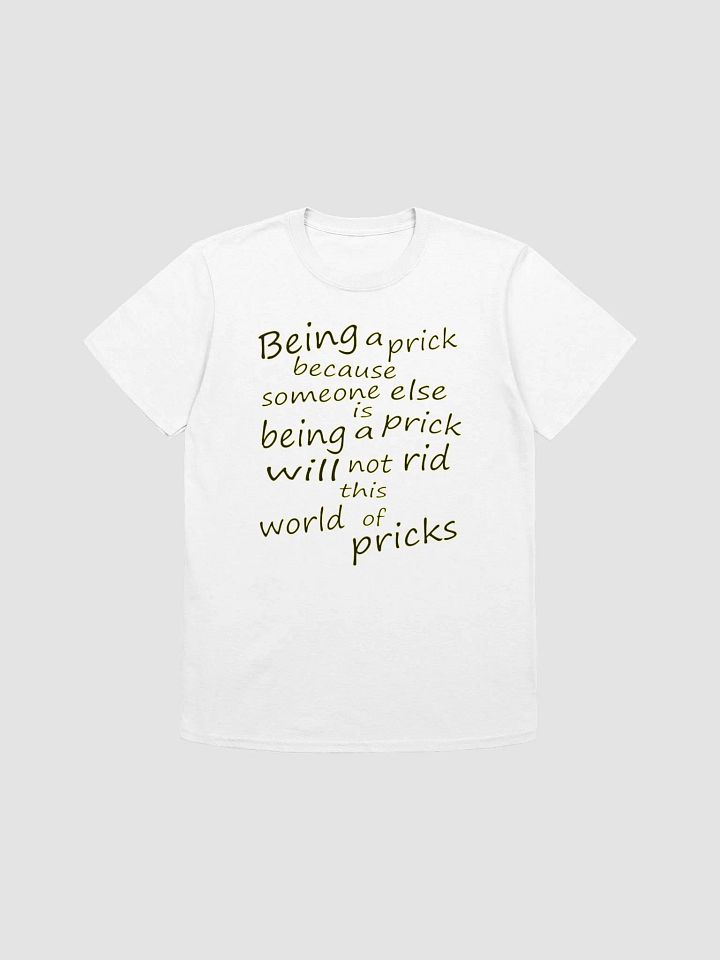 Stop Being A Prick - Black & Yellow Lettering - Gildan Unisex Softstyle T-Shirt product image (2)