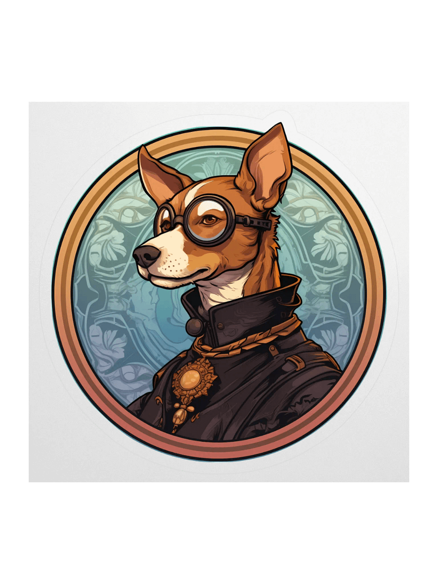 Steampunk Dog Kiss Cut Stickers product image (1)